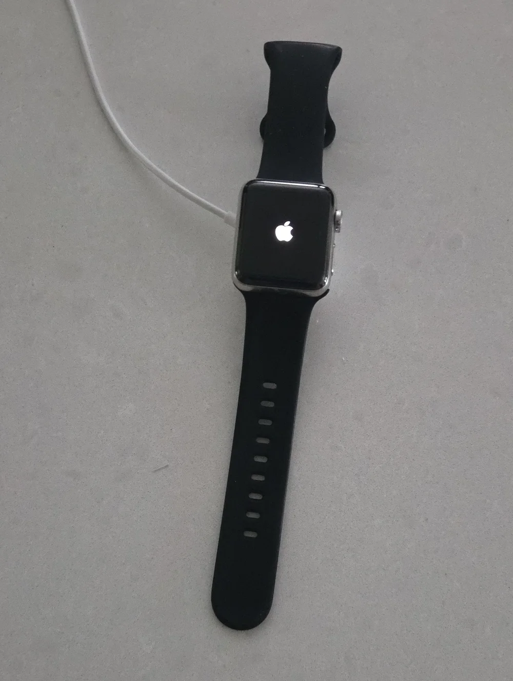 Apple Watch in Black with Silver Case - Classic Smartwatch